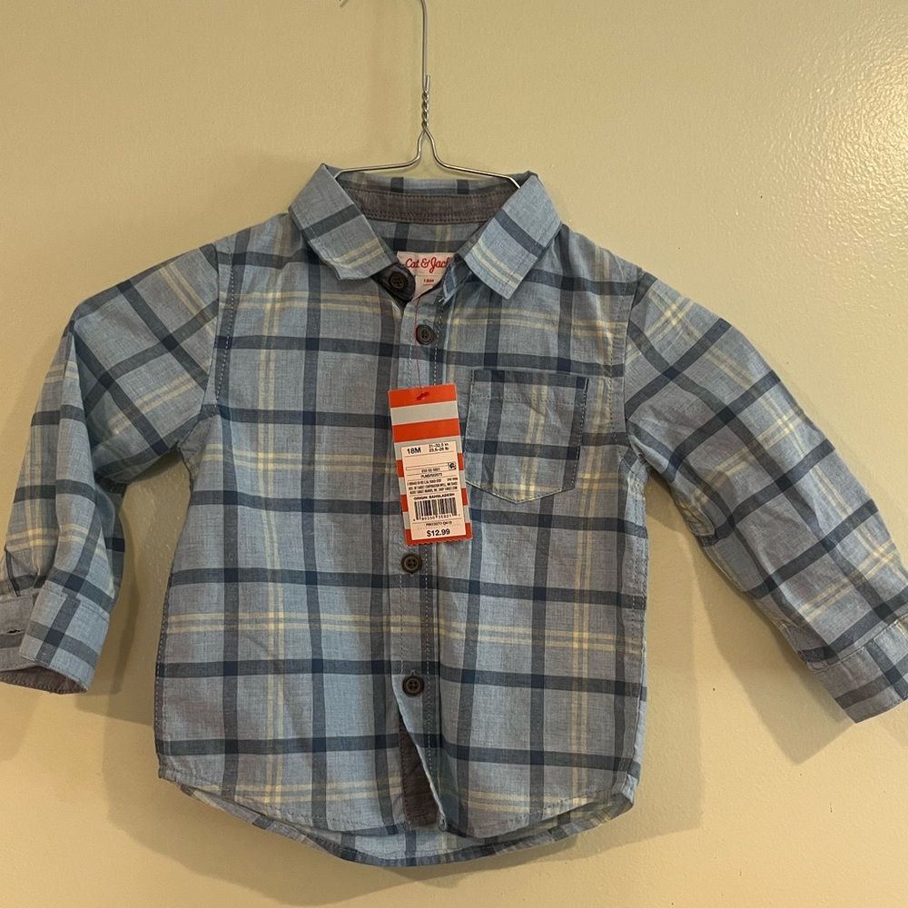 Button up flannel plaid